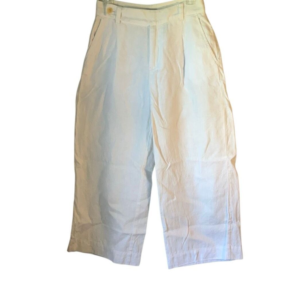 Madewell White the Harlow Wide Leg Linen Pants, 4 Petite. Perfect Summer pants!